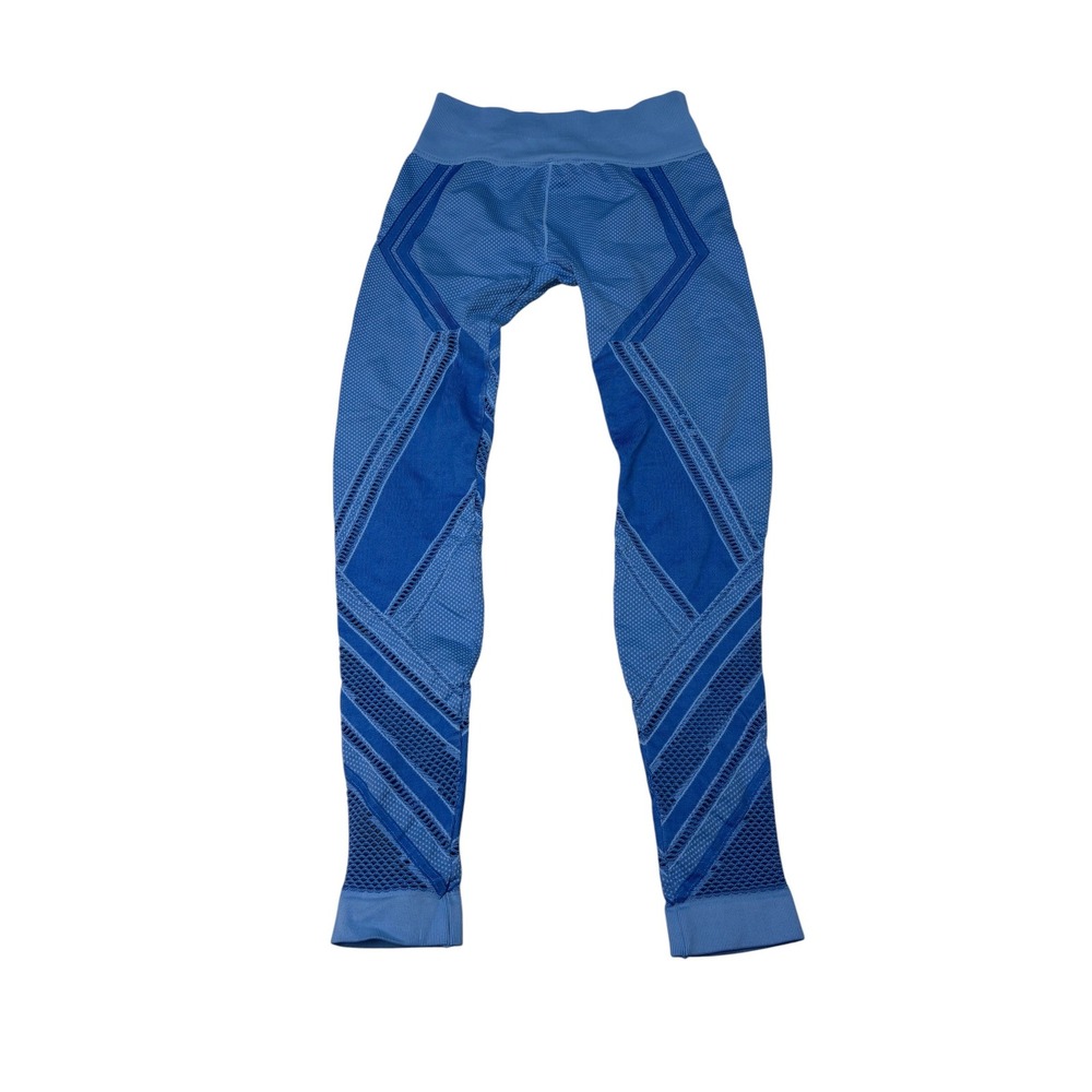SoulCycle NUX Blue Seamless Mesh Compression Leggings‎ Womens Small